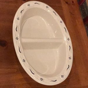 Longaberger divided serving dish